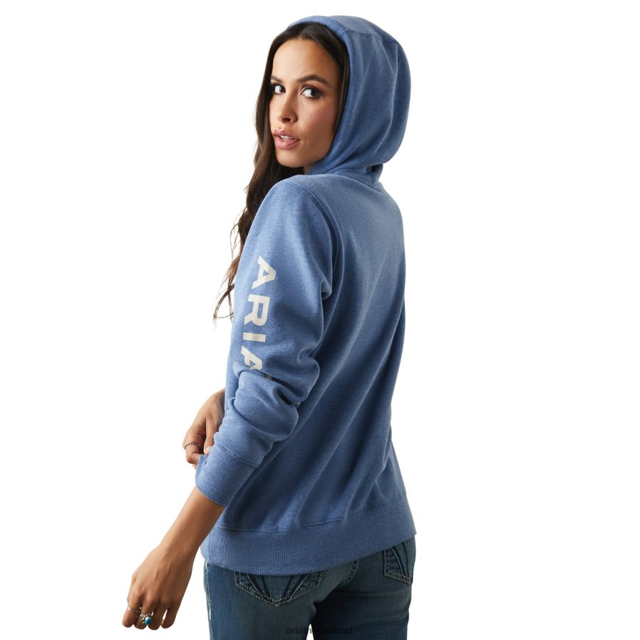 blauwe heide logo-hoodie Ariat vrouwen topjes PJ26LN3459