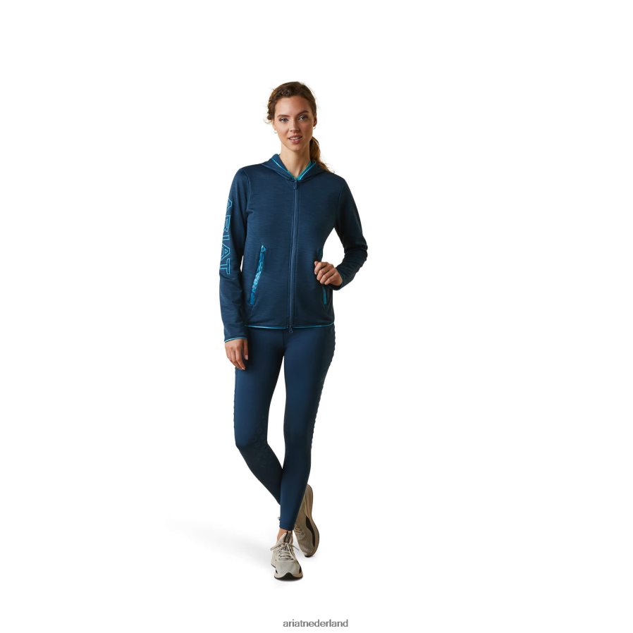 diepe aardolie byron hoodie met volledige ritssluiting Ariat vrouwen topjes PJ26LN3373