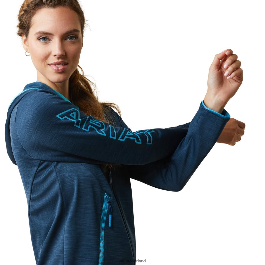 diepe aardolie byron hoodie met volledige ritssluiting Ariat vrouwen topjes PJ26LN3373