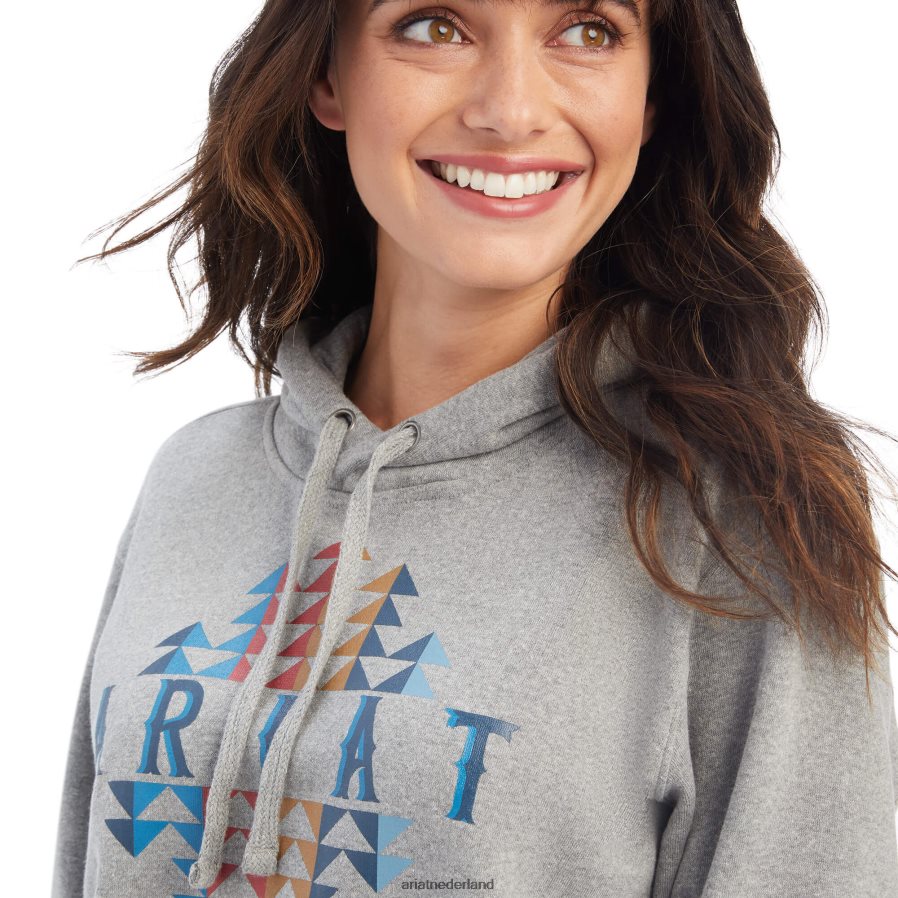 grijs gemêleerd echte berentand hoodie Ariat vrouwen topjes PJ26LN3412