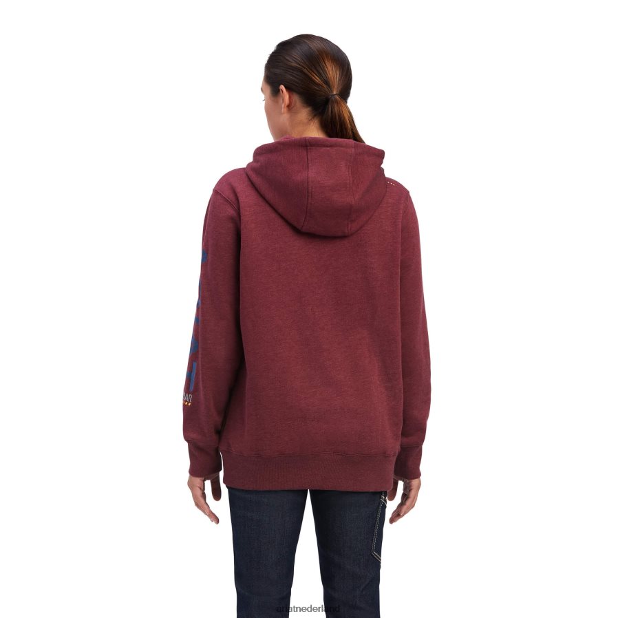 haven heide/echte marine grafische hoodie met wapening Ariat vrouwen topjes PJ26LN3414
