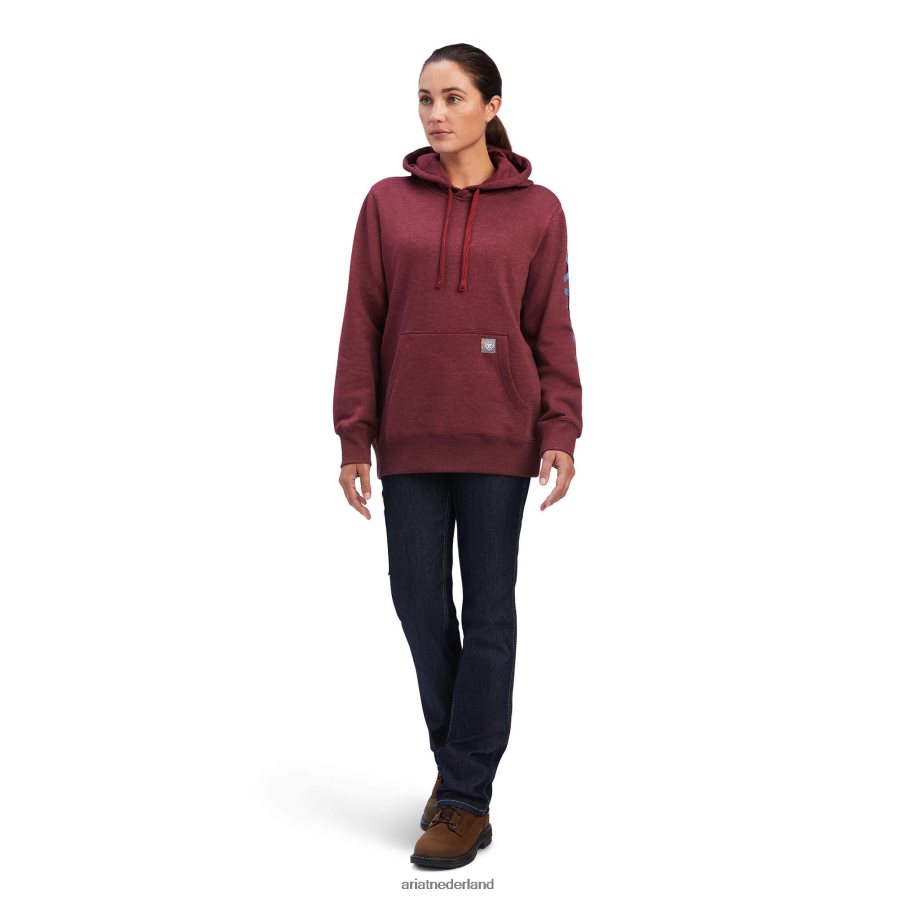 haven heide/echte marine grafische hoodie met wapening Ariat vrouwen topjes PJ26LN3414
