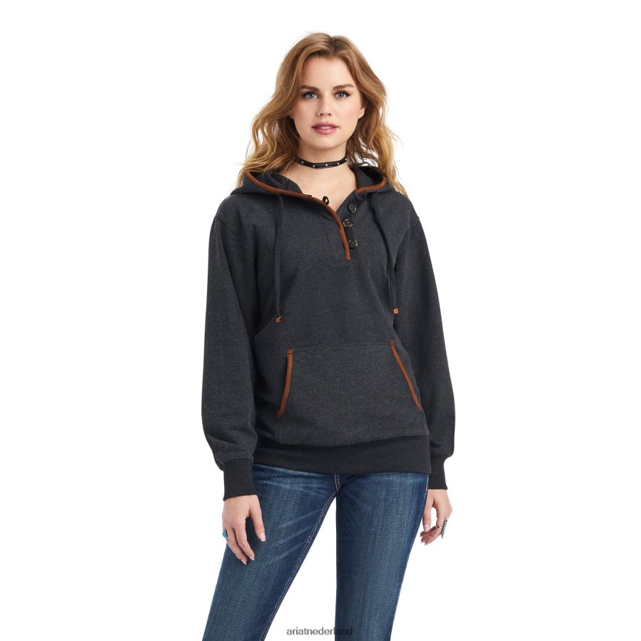 heide houtskool echte verhoogde hoodie Ariat vrouwen topjes PJ26LN3385
