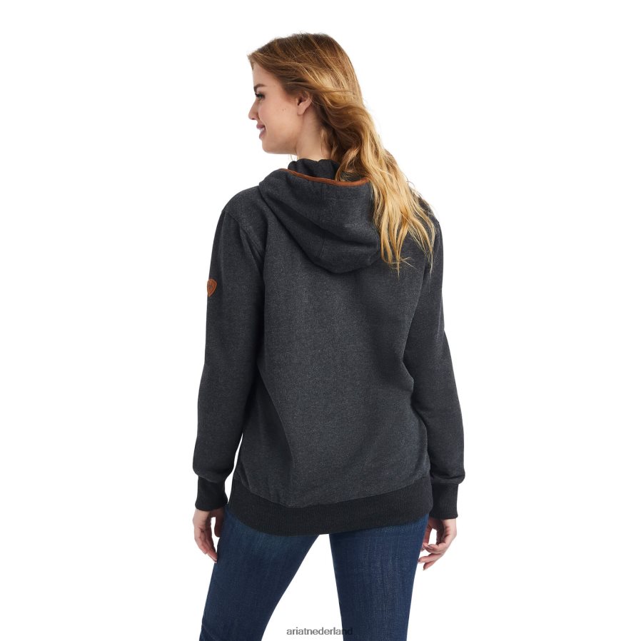 heide houtskool echte verhoogde hoodie Ariat vrouwen topjes PJ26LN3385