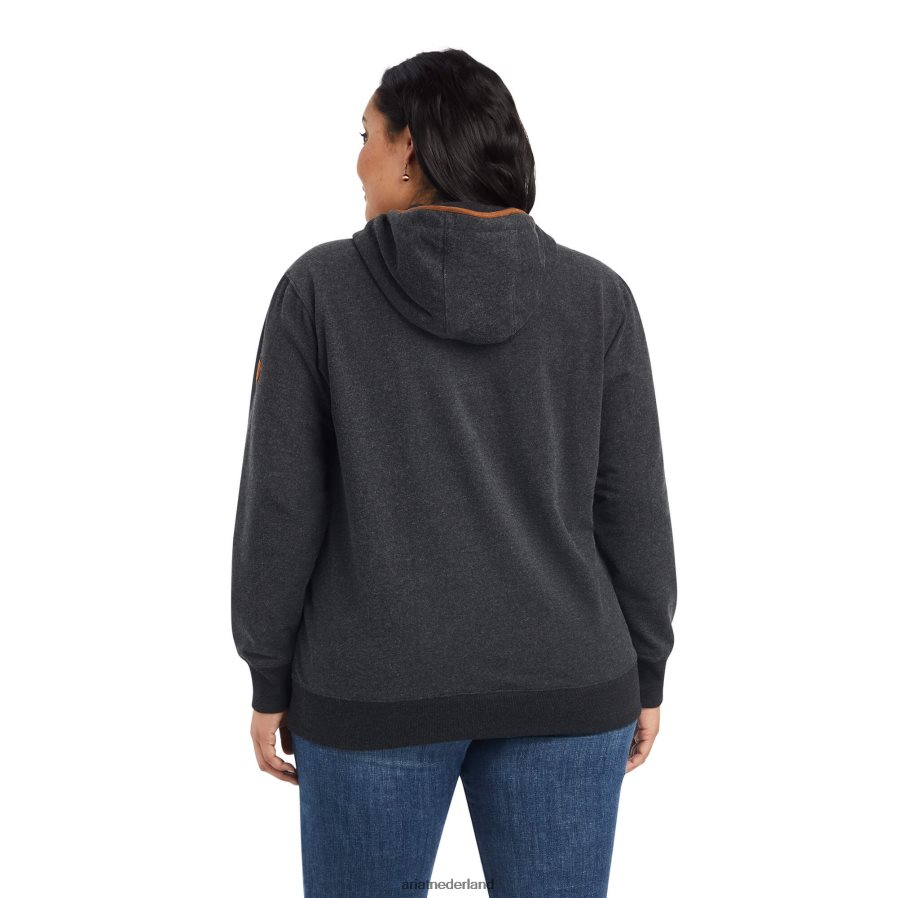 heide houtskool echte verhoogde hoodie Ariat vrouwen topjes PJ26LN3385