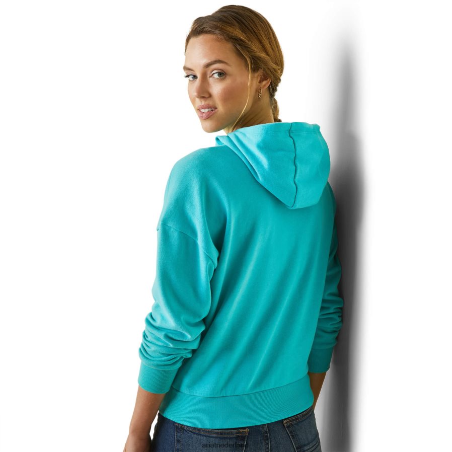 heidezwembad blauw gewoon een capuchon Ariat vrouwen topjes PJ26LN3368