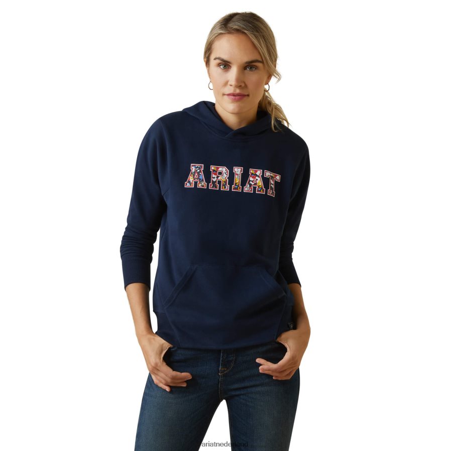 marine/rood 3D-logo 2.0-hoodie Ariat vrouwen topjes PJ26LN3375
