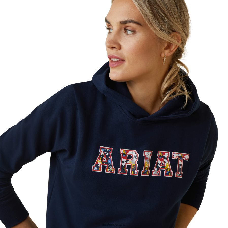 marine/rood 3D-logo 2.0-hoodie Ariat vrouwen topjes PJ26LN3375