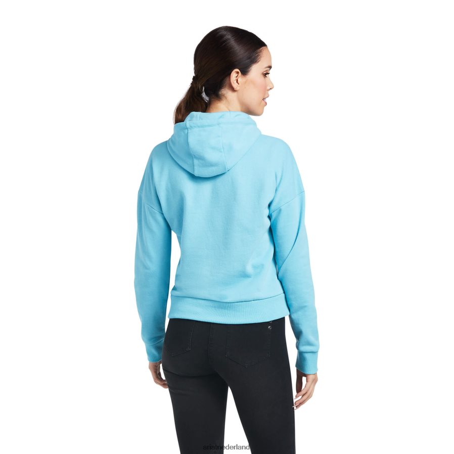 melkachtig blauw gewoon een capuchon Ariat vrouwen topjes PJ26LN3429