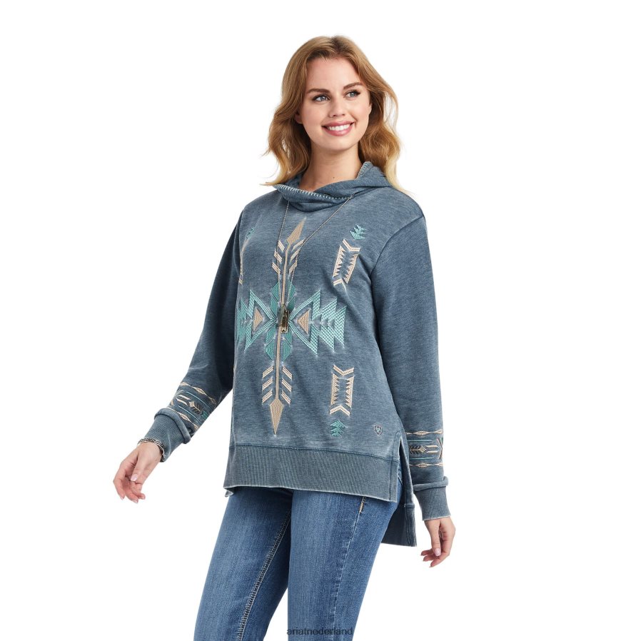middernacht marine Alo Vera hoodie Ariat vrouwen topjes PJ26LN3392