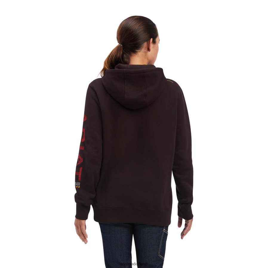 mol/gebakken appel grafische hoodie met wapening Ariat vrouwen topjes PJ26LN3421