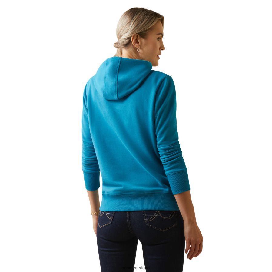 mozaïek blauw 3D-logo 2.0-hoodie Ariat vrouwen topjes PJ26LN3376