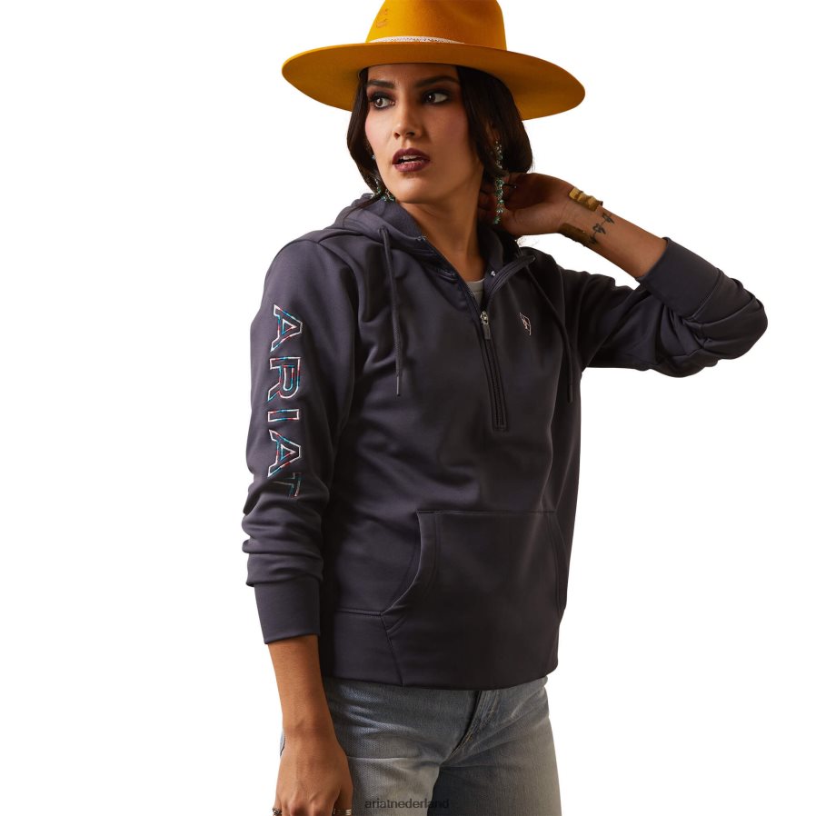 periscoop Tek-hoodie Hoodie met 1/2 rits Ariat vrouwen topjes PJ26LN3383