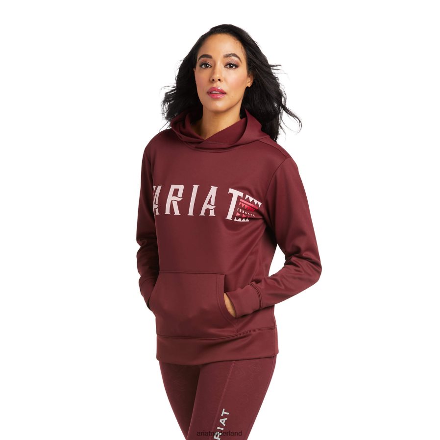 windsor wijn Logo Tek-hoodie Ariat vrouwen topjes PJ26LN3446