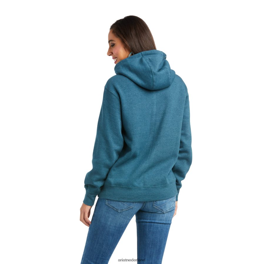 wintertaling Hoodie met echt armlogo Ariat vrouwen topjes PJ26LN3443