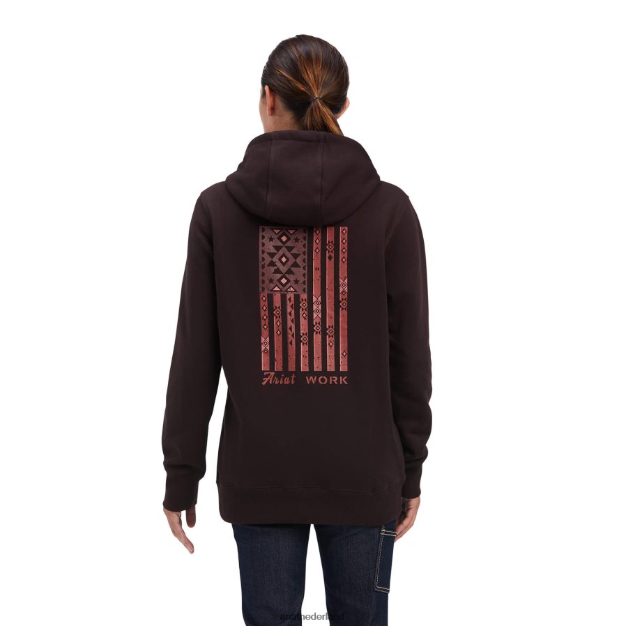 wrat grafische hoodie met Azteekse vlag Ariat vrouwen topjes PJ26LN3423