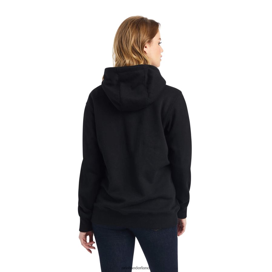 zwart Hoodie met echt paillettenlogo Ariat vrouwen topjes PJ26LN3389