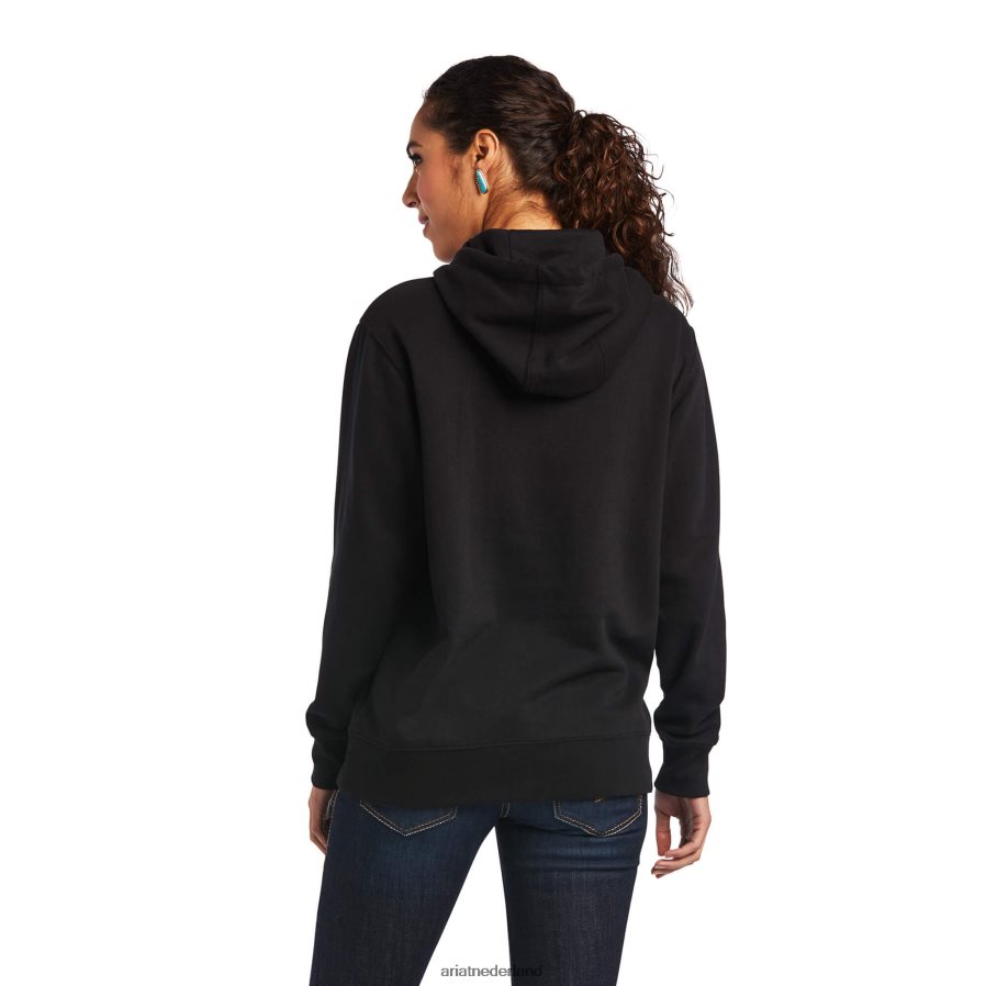 zwart Mexicaanse hoodie Ariat vrouwen topjes PJ26LN3462