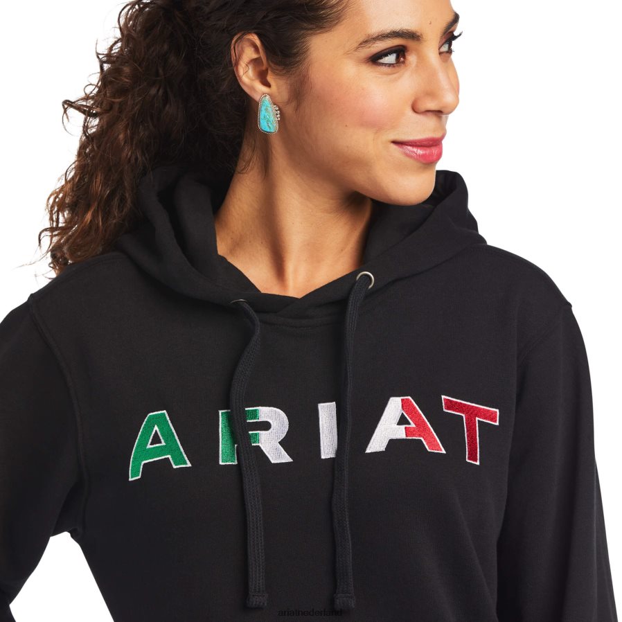 zwart Mexicaanse hoodie Ariat vrouwen topjes PJ26LN3462