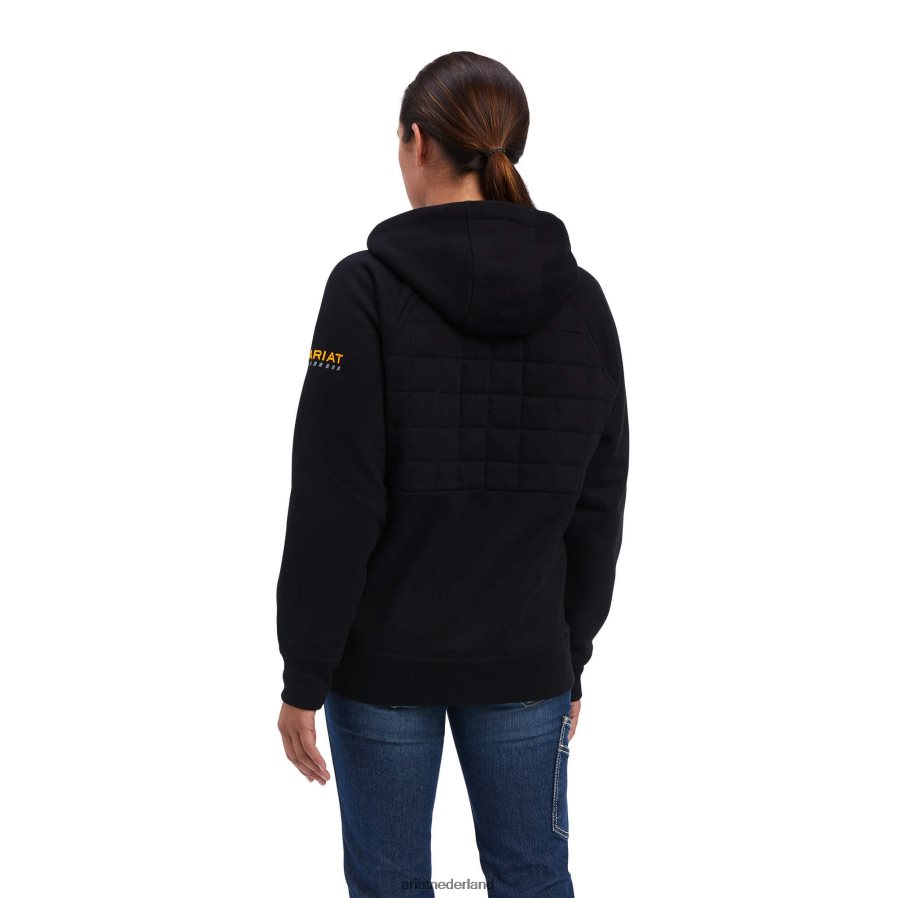 zwart Rebar-regulator hoodie met volledige ritssluiting Ariat vrouwen topjes PJ26LN3422