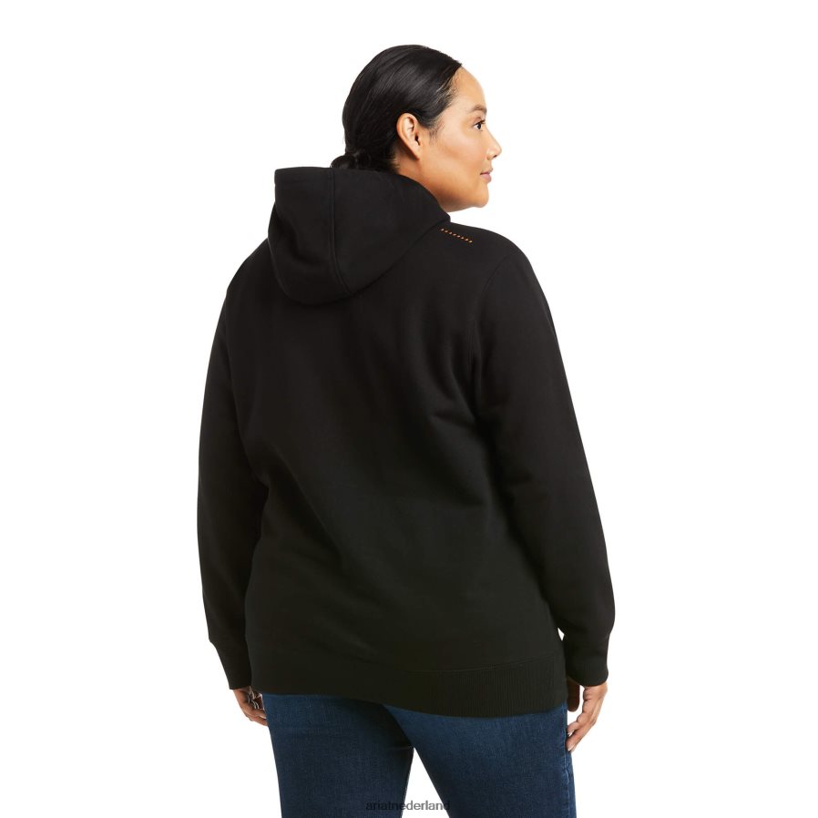 zwart/paars grafische hoodie met wapening Ariat vrouwen topjes PJ26LN3458