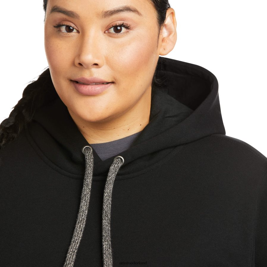zwart/paars grafische hoodie met wapening Ariat vrouwen topjes PJ26LN3458