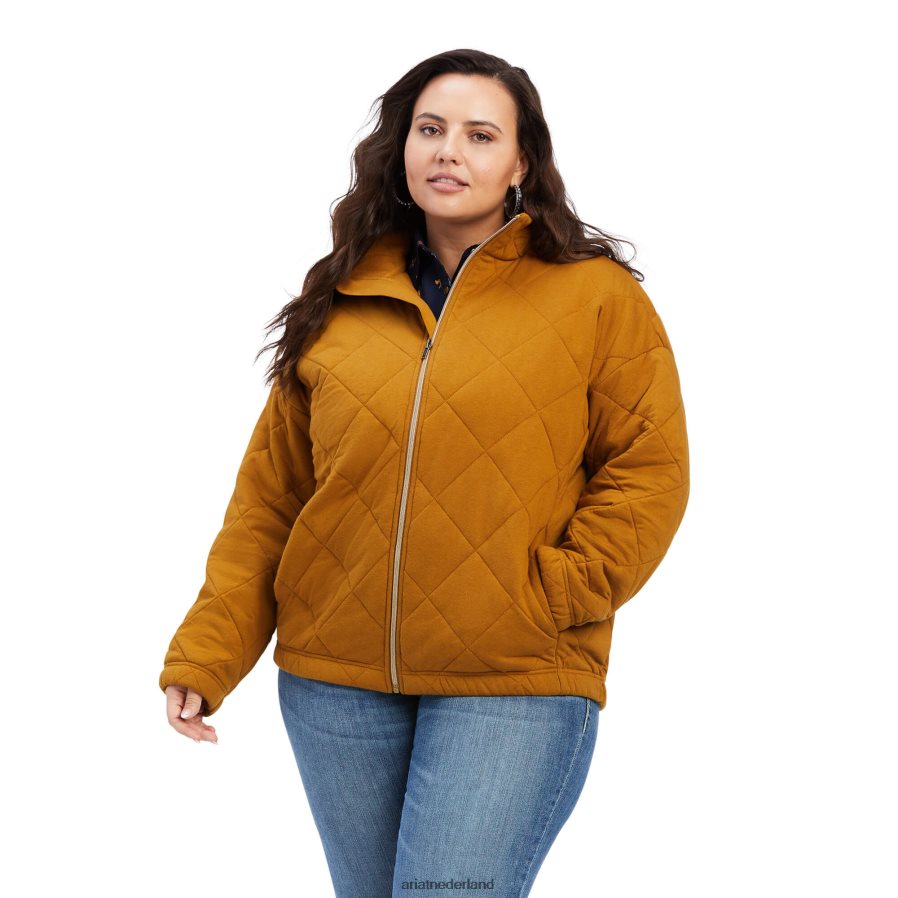 brons bruin gewatteerd jasje Ariat vrouwen topjes PJ26LN3608