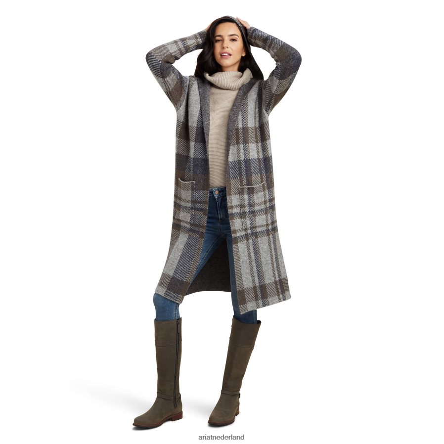 gemêleerd grijze plaid Saratoga vest Ariat vrouwen topjes PJ26LN3340