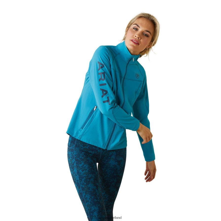 mozaïek blauw soepel softshelljack Ariat vrouwen topjes PJ26LN3539