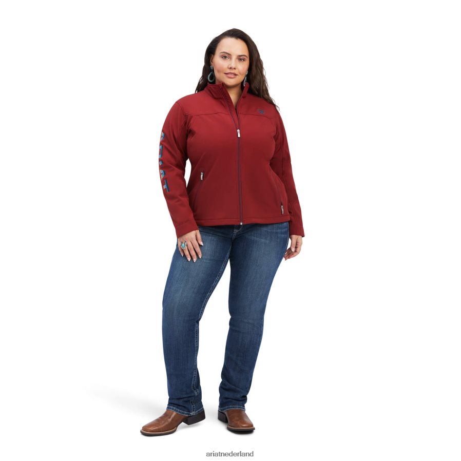rouge rood/hemelse serape nieuw softshelljack van het team Ariat vrouwen topjes PJ26LN3529