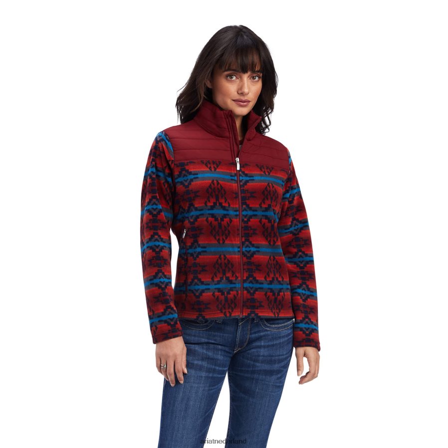 sonoranprint van zongedroogde tomaten Prescott-fleecejack Ariat vrouwen topjes PJ26LN3508
