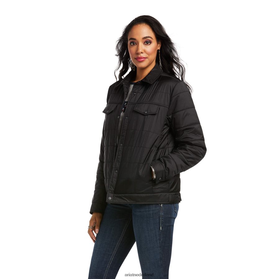 zwart puffer trucker geïsoleerd jack Ariat vrouwen topjes PJ26LN3513