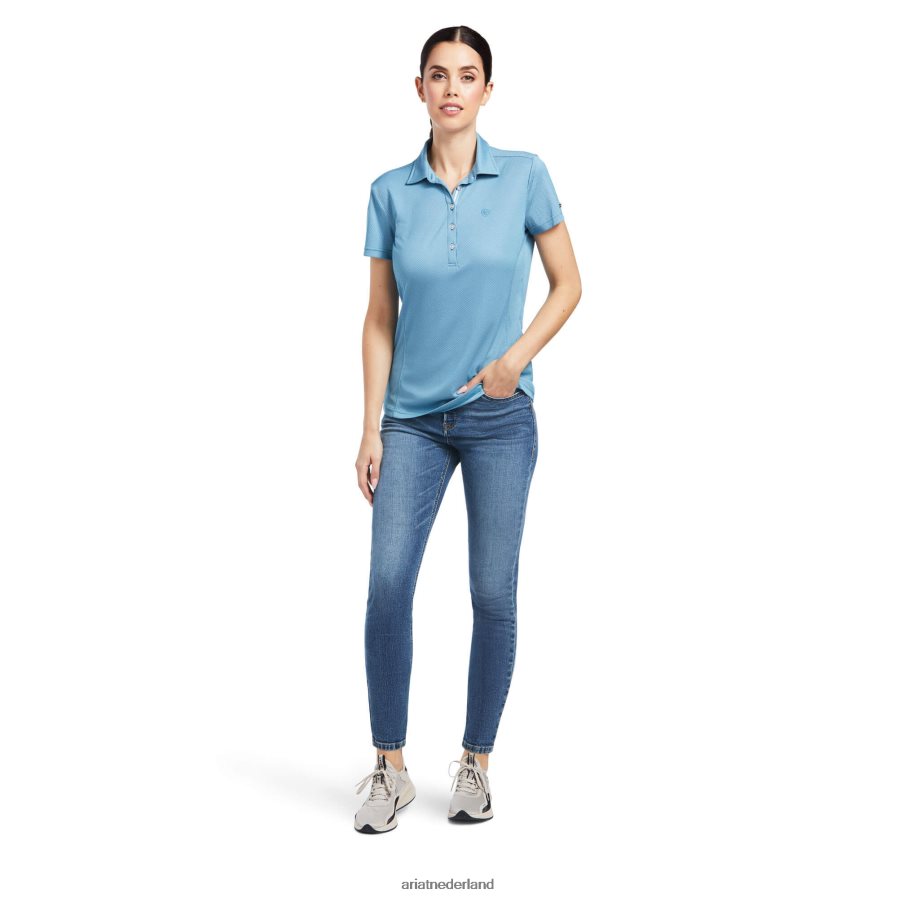 Saksisch blauw talentpolo Ariat vrouwen topjes PJ26LN3112