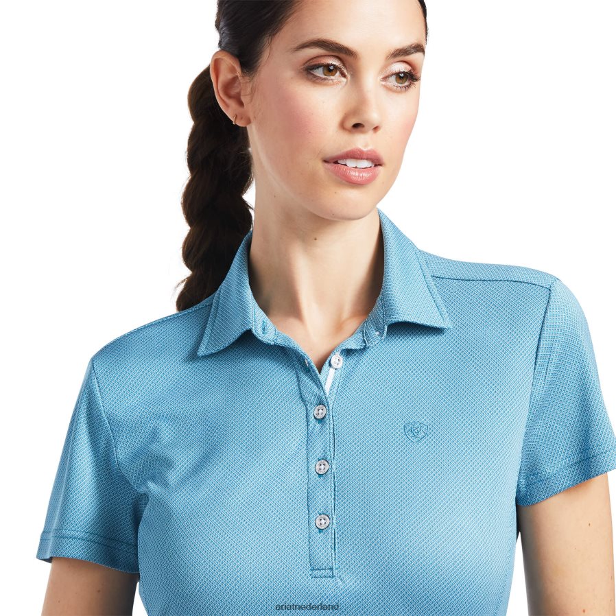 Saksisch blauw talentpolo Ariat vrouwen topjes PJ26LN3112