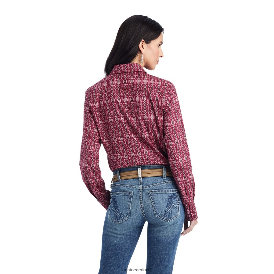 alma multi kreukbestendig kirby stretchshirt Ariat vrouwen topjes PJ26LN2874