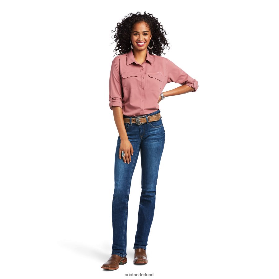 antieke rubia uitgaand venttek stretchshirt Ariat vrouwen topjes PJ26LN2945