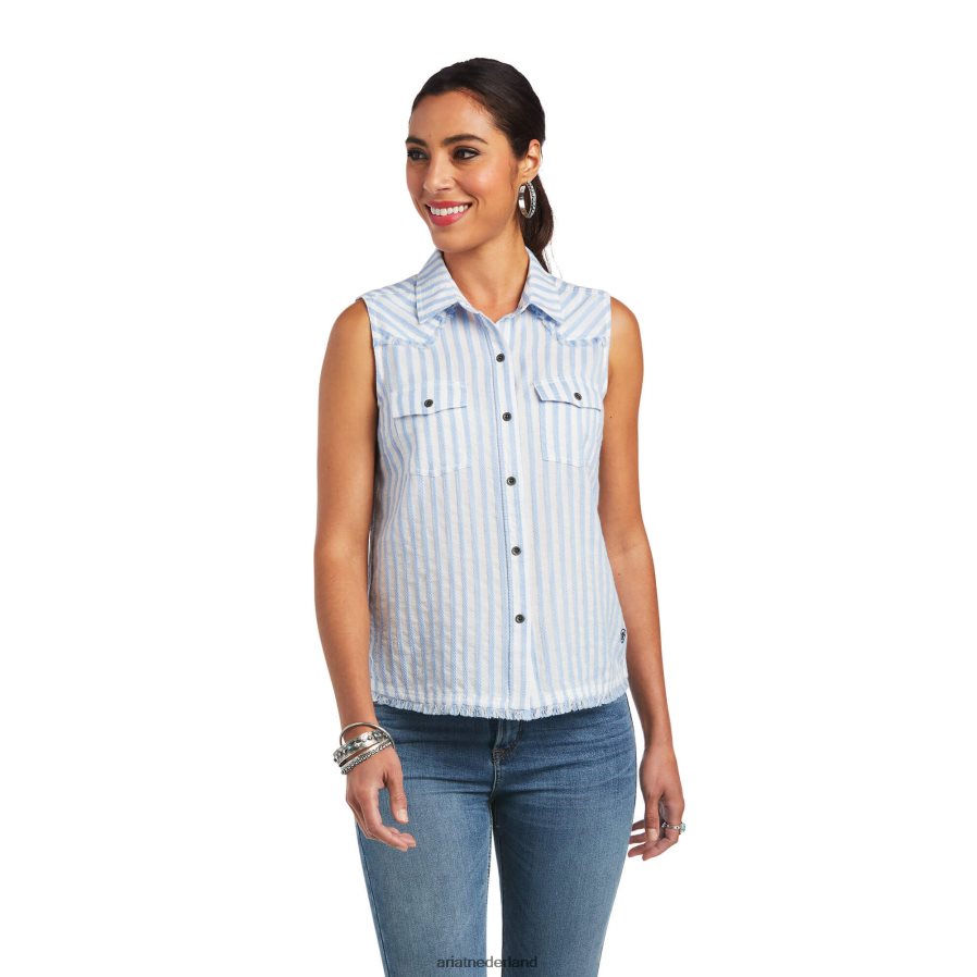 blauwe streep boem boem shirt Ariat vrouwen topjes PJ26LN3066