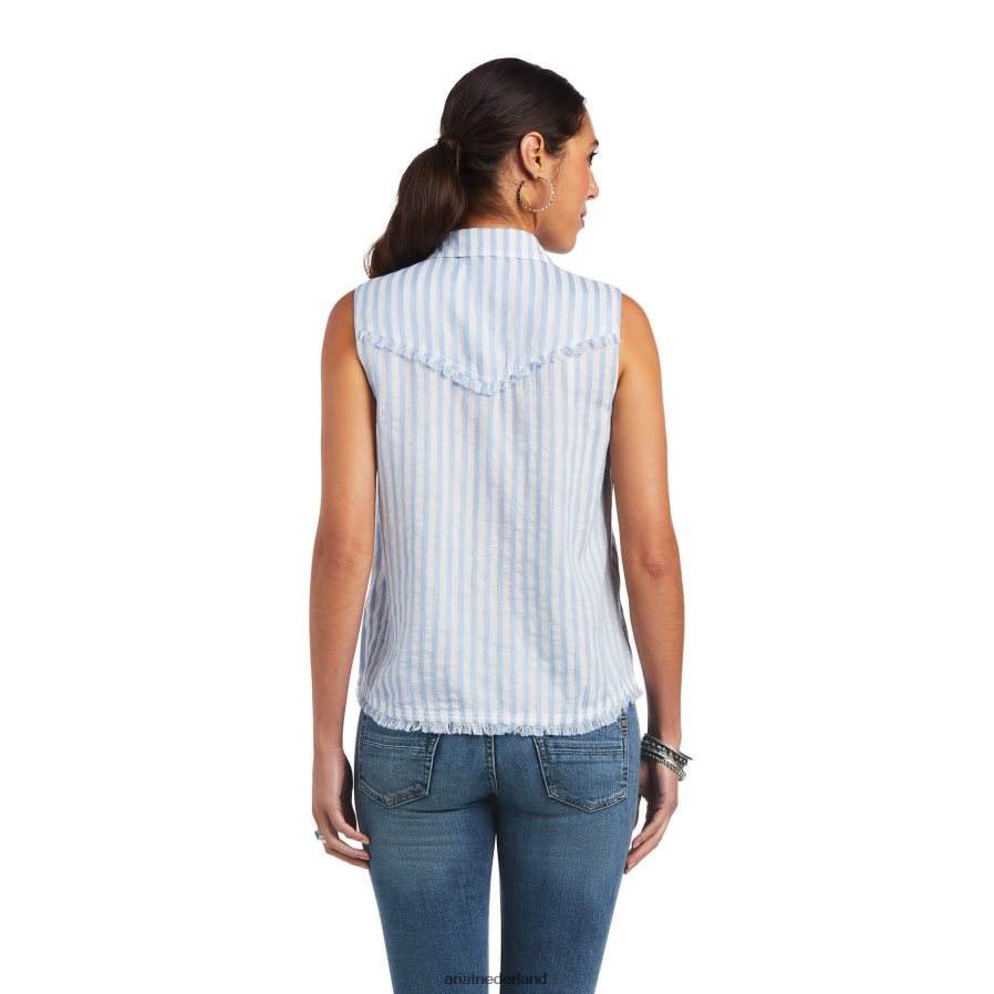 blauwe streep boem boem shirt Ariat vrouwen topjes PJ26LN3066