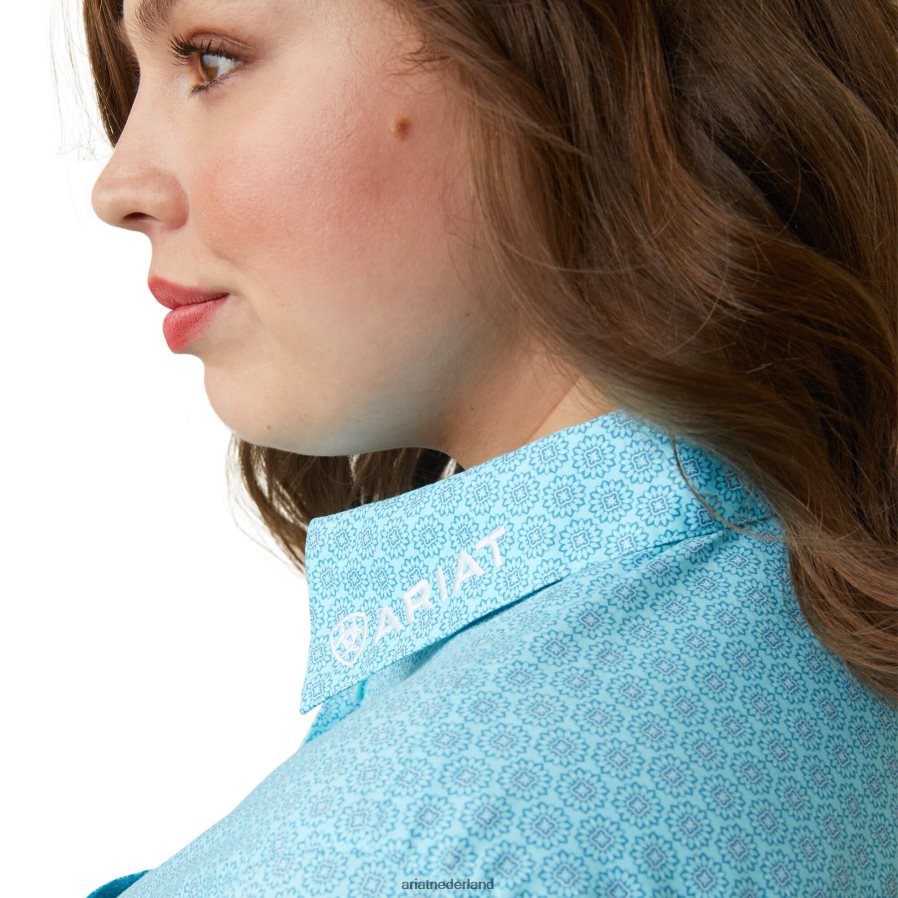 caidan afdrukken team kirby stretchshirt Ariat vrouwen topjes PJ26LN2815