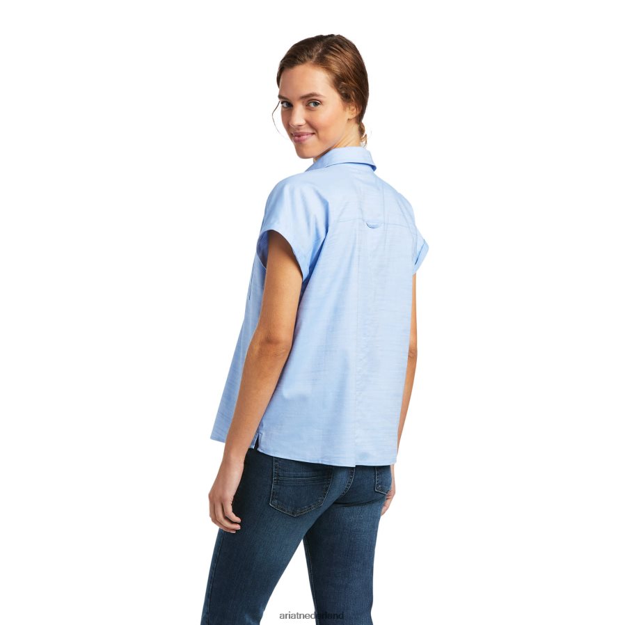 chambray blauw Zenith-shirt Ariat vrouwen topjes PJ26LN3227