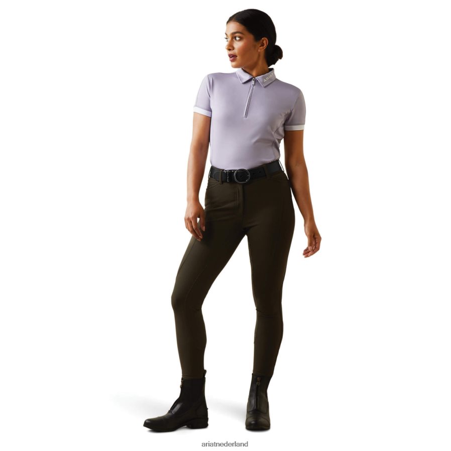 erfstuk lila bandera polo met 1/4 rits Ariat vrouwen topjes PJ26LN3138