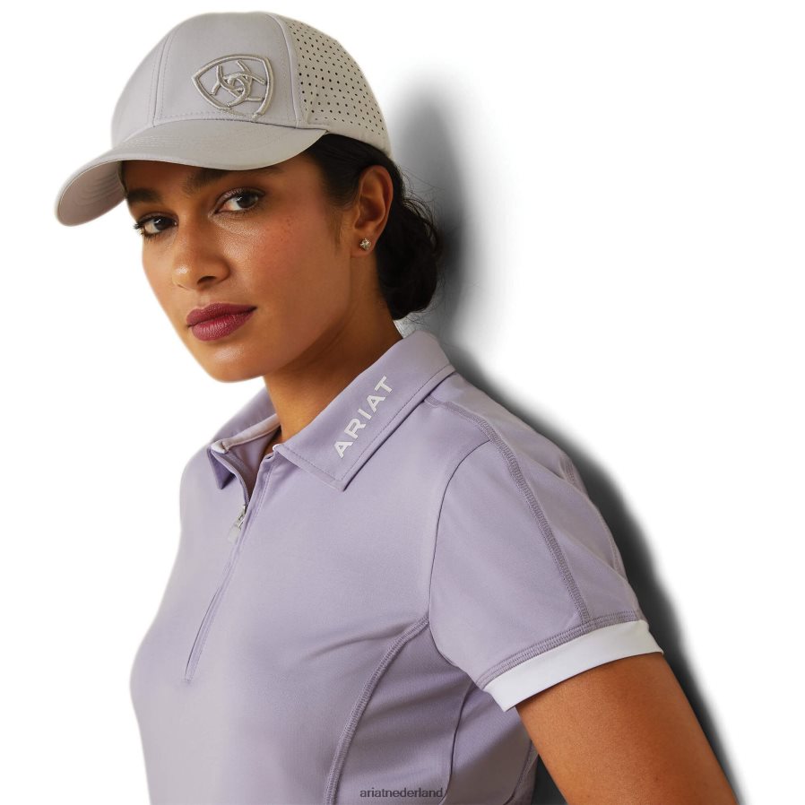 erfstuk lila bandera polo met 1/4 rits Ariat vrouwen topjes PJ26LN3138