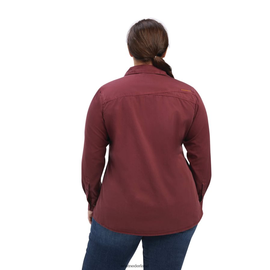 haven werkoverhemd van gewassen keperstof Ariat vrouwen topjes PJ26LN3080