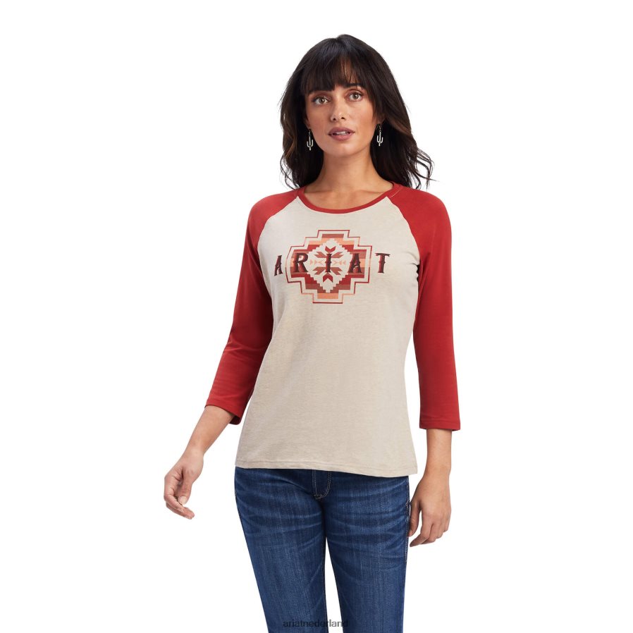 havermout heide echt regenboog klassiek shirt Ariat vrouwen topjes PJ26LN3197