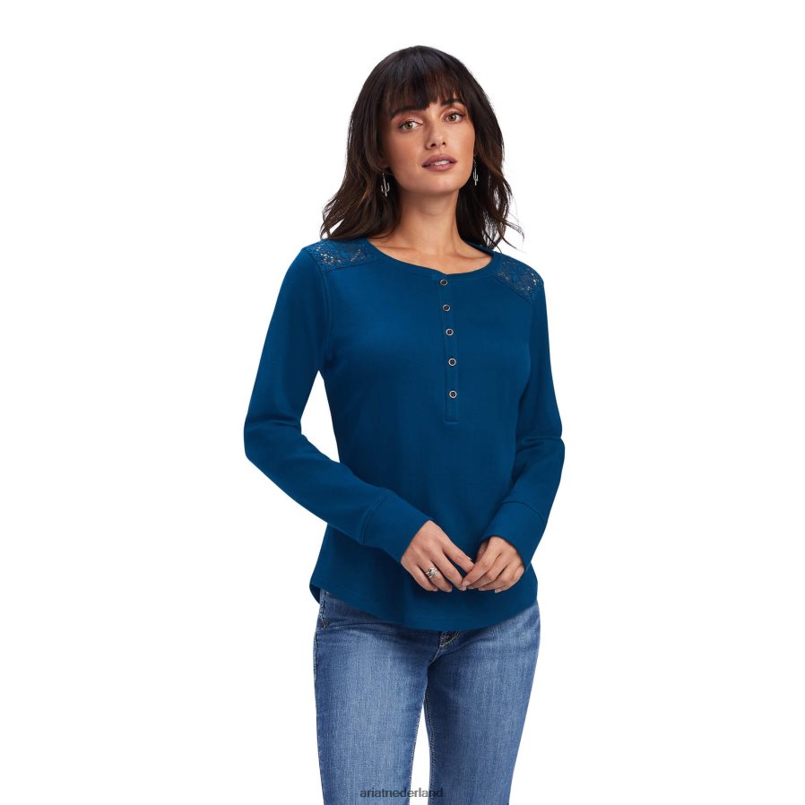 hydra echt henley-shirt Ariat vrouwen topjes PJ26LN2955