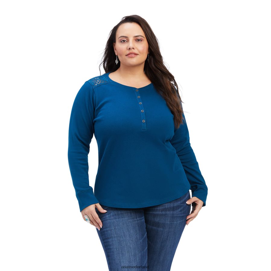 hydra echt henley-shirt Ariat vrouwen topjes PJ26LN2955