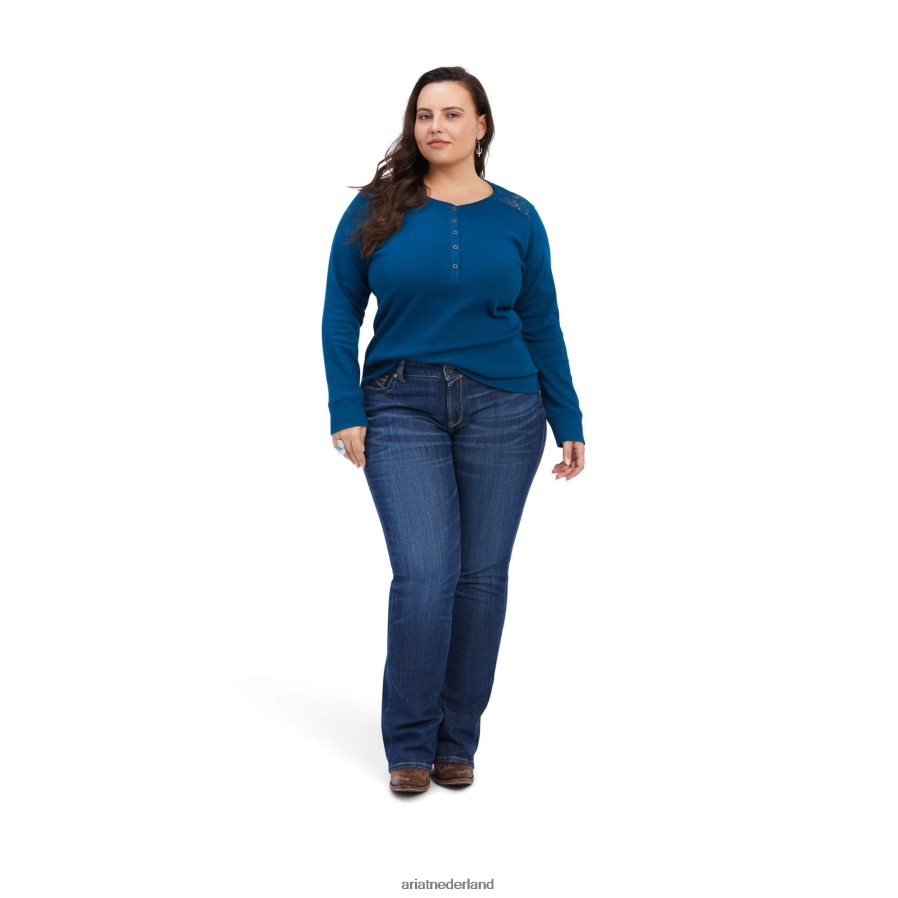 hydra echt henley-shirt Ariat vrouwen topjes PJ26LN2955