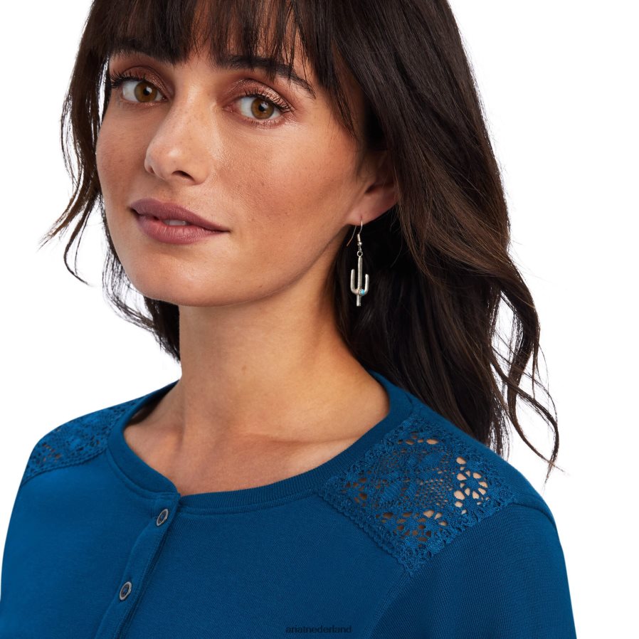 hydra echt henley-shirt Ariat vrouwen topjes PJ26LN2955