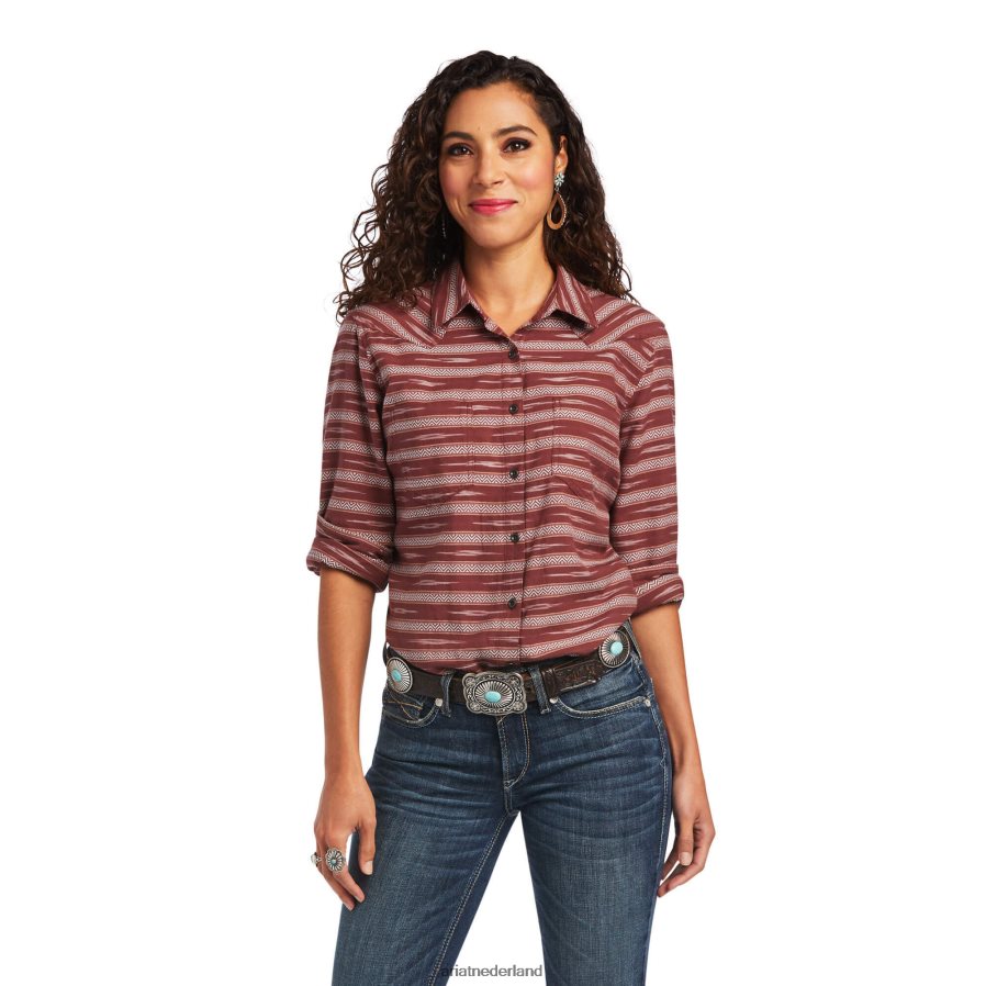 ikat-jacquard echt Billie Jean-shirt Ariat vrouwen topjes PJ26LN3198