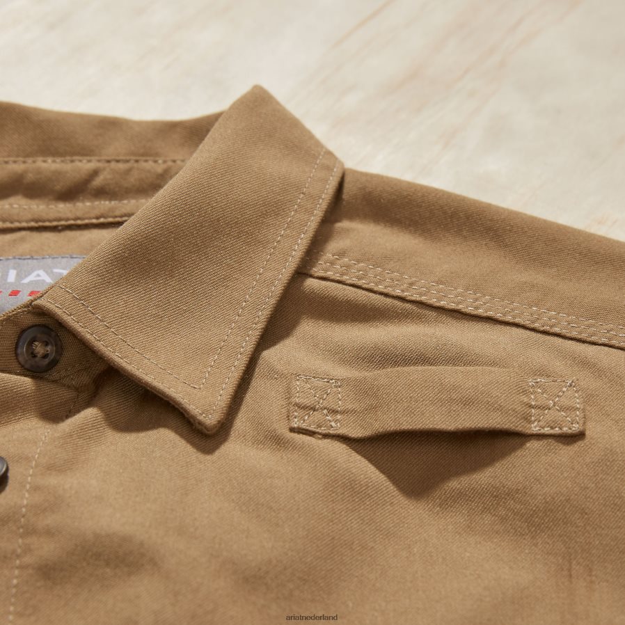 khaki fr vederlicht werkshirt Ariat vrouwen topjes PJ26LN3708